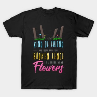 Broken Fence and Flowers T-Shirt